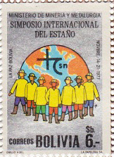 ボリビアのスズ切手